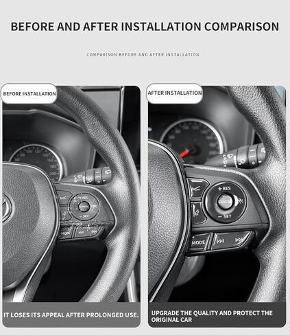 Suitable for Toyota Steering Wheel Button Protection Stickers for RAV4 frontlandei wildlander for Corolla Steering Wheel Button Modification Steering Wheel Cover (for RAV4) in Saudi Arabia