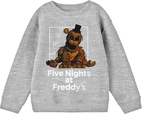 Bioworld Five Nights At Freddy's Golden Freddy Youth Athletic Heather Crew Neck Long Sleeve Sweatshirt in Saudi Arabia