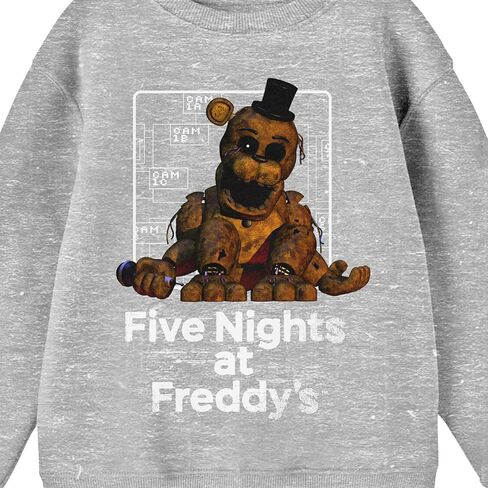 Bioworld Five Nights At Freddy's Golden Freddy Youth Athletic Heather Crew Neck Long Sleeve Sweatshirt in Saudi Arabia
