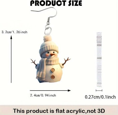 Christmas Earrings for Women Santa Claus Christmas Tree Snowflake Snowman Reindeer Dangle Earrings Winter Earrings Holiday Earring Christmas Jewelry Gifts for Women in Saudi Arabia