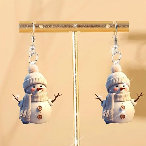 Christmas Earrings for Women Santa Claus Christmas Tree Snowflake Snowman Reindeer Dangle Earrings Winter Earrings Holiday Earring Christmas Jewelry Gifts for Women in Saudi Arabia