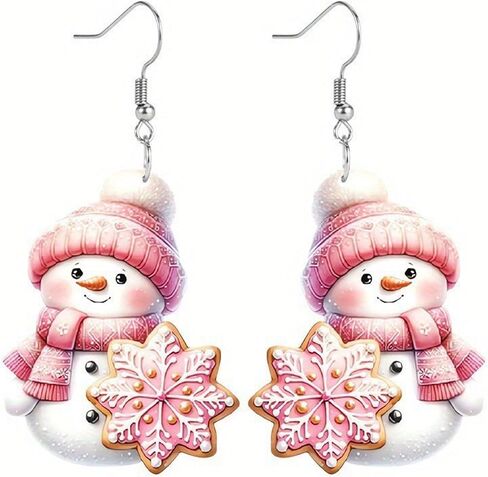Christmas Earrings for Women Santa Claus Christmas Tree Snowflake Snowman Reindeer Dangle Earrings Winter Earrings Holiday Earring Christmas Jewelry Gifts for Women in Saudi Arabia