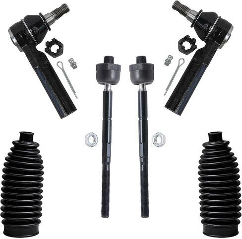 Detroit Axle - Front Tie Rods Kit for 2004-2005 Chevy Colorado GMC Canyon Isuzu i-280 i-350 Inner & Outer Tie Rod End Links Boots Replacement in Saudi Arabia