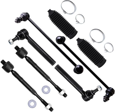 SCITOO 8-PC SET Suspension Kit For 2003-2004 For Nissan Murano Front Inner Outer Tie Rod End Sway Bar End Link Steering Boot in Saudi Arabia