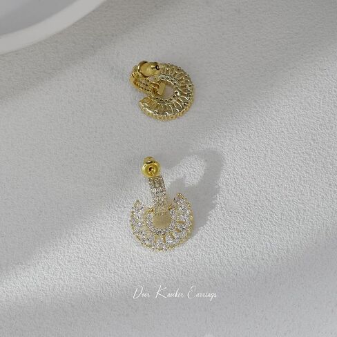 Knot Earrings for Women, Gold Plated Geometric Drop Dangle Earrings for Prom Wedding Bridesmaid Jewelry Gift -Cubic Zirconia in Saudi Arabia