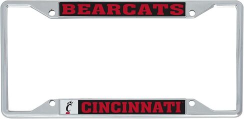 Desert Cactus University of Cincinnati License Plate Frame Bearcats UC Metal Car Tag Holder for Front or Back of Car Officially Licensed (Mascot) in Saudi Arabia