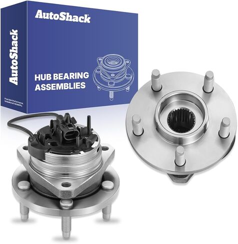 AutoShack Front Wheel Hub Bearing Assemblies with ABS| Replacement for 2004-2012 Chevrolet Malibu 2005-2010 Pontiac G6 2007-2009 Saturn Aura | 2-PC in Saudi Arabia