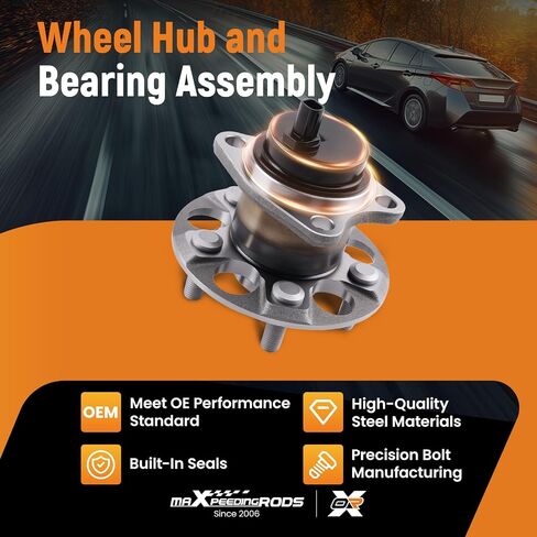 maXpeedingrods 512505 Rear Wheel Bearing and Hub Assembly for Toyota Prius 2010-2015 for Prius Plug-in 2012-2015 All Models 5-Lugs in Saudi Arabia