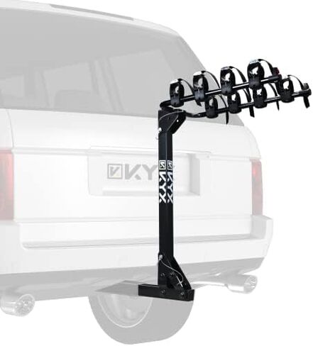 4 Bikes Car Rack, Bicycle Hitch Mount Racks for SUV Truck Vans with 2 in. Hitch Receiver, Foldable Steel Frame, Tilt-Away Mode, Easy Assembly, 143lbs Ultra Load Bearing, Safe Locking in Saudi Arabia
