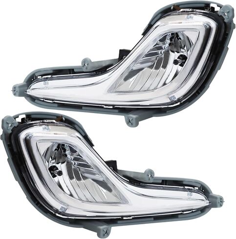 Left and Right Fog Lights Assembly Replacement for Hyundai Accent 2012-2016 Driver Passenger Side 922011R010 HY2592139 in Saudi Arabia