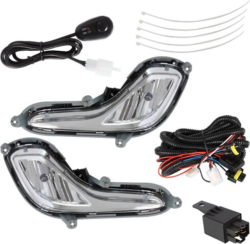 Left and Right Fog Lights Assembly Replacement for Hyundai Accent 2012-2016 Driver Passenger Side 922011R010 HY2592139 in Saudi Arabia