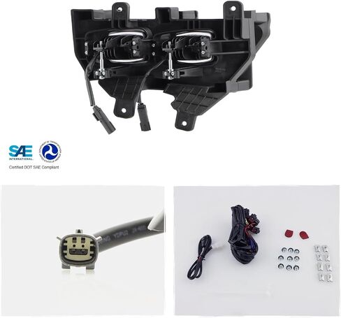 AKKON -Fits 2021-2025 Ford F150 Raptor LED Driving Bumper Fog Lights Pair Left+Right w/Wire Harness Bracket Power Switch in Saudi Arabia