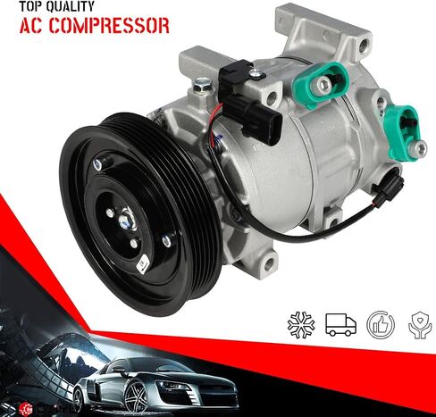 CCIYU A/C Compressor with Clutch A/C Air Compressor for Car 2012-2016 for Hyundai Accent 1.6L,2012-2015 for Kia Rio 1.6L Air Conditioning Compressor for 178324 in Saudi Arabia