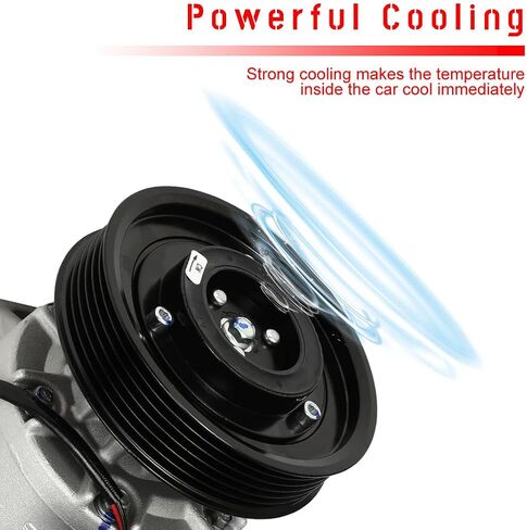 CCIYU A/C Compressor with Clutch A/C Air Compressor for Car 2012-2016 for Hyundai Accent 1.6L,2012-2015 for Kia Rio 1.6L Air Conditioning Compressor for 178324 in Saudi Arabia