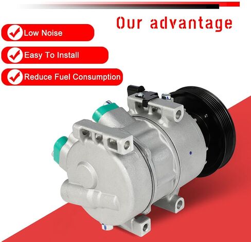 CCIYU A/C Compressor with Clutch A/C Air Compressor for Car 2012-2016 for Hyundai Accent 1.6L,2012-2015 for Kia Rio 1.6L Air Conditioning Compressor for 178324 in Saudi Arabia
