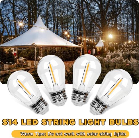 24 Pcs Christmas Colored LED String Light Bulbs Plastic Waterproof S14 Replacement Bulbs E26 Base 1 Watt LED Bulb for Indoor Outdoor String Lights Christmas Decoration(Multicolor) in Kuwait