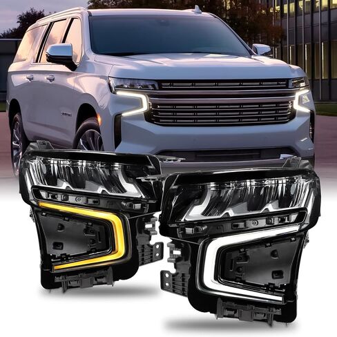 AKKON - Fit 2021-2024 Chevy Tahoe/Suburban 21-24 [Full LED] Switchback Headlight Headlamp Driver + Passenger in Saudi Arabia