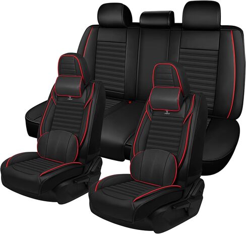 Seat Covers Fit for Toyota Crown 2023-2025 Premium Leather Car Seat Covers, Waterproof Non-Slip and Airbag Compatible, Fashion Car Seat Protector (Black,5 Seats) in Saudi Arabia