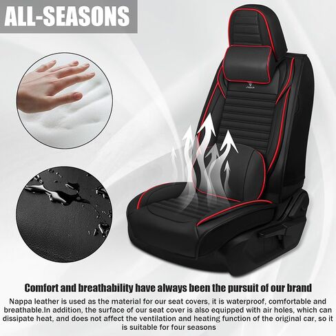 Seat Covers Fit for Toyota Crown 2023-2025 Premium Leather Car Seat Covers, Waterproof Non-Slip and Airbag Compatible, Fashion Car Seat Protector (Black,5 Seats) in Saudi Arabia