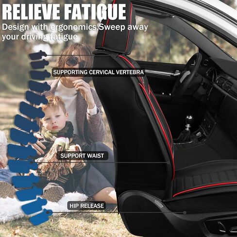 Seat Covers Fit for Toyota Crown 2023-2025 Premium Leather Car Seat Covers, Waterproof Non-Slip and Airbag Compatible, Fashion Car Seat Protector (Black,5 Seats) in Saudi Arabia