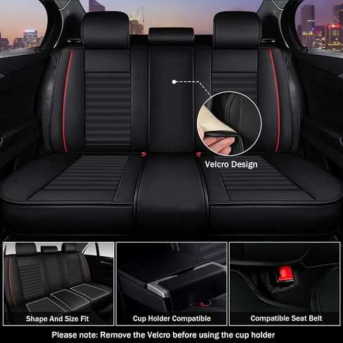 Seat Covers Fit for Toyota Crown 2023-2025 Premium Leather Car Seat Covers, Waterproof Non-Slip and Airbag Compatible, Fashion Car Seat Protector (Black,5 Seats) in Saudi Arabia