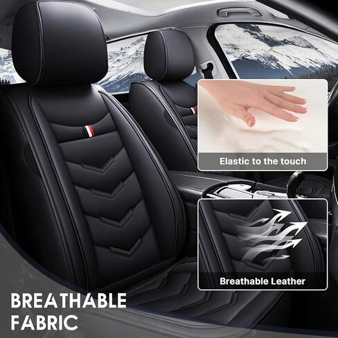 Car Seat Cover 7 Seats for Chevy Traverse 2009-2025, Waterproof Durable Premium Leather Car Seat Protector, Comfortable Anti-Slip Stylish Sport Seat Cover(7 Seats Luxury,Black Red) in Saudi Arabia