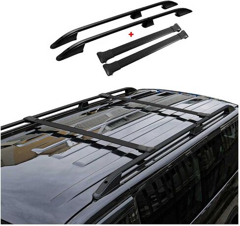 OMAC Roof Rack Rails Cross Bars Set for RAM ProMaster City 2015-2022 Black 4 Pcs in Saudi Arabia