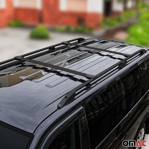 OMAC Roof Rack Rails Cross Bars Set for RAM ProMaster City 2015-2022 Black 4 Pcs in Saudi Arabia