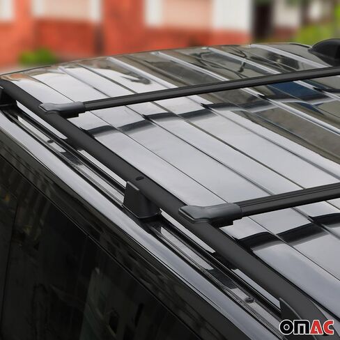 OMAC Roof Rack Rails Cross Bars Set for RAM ProMaster City 2015-2022 Black 4 Pcs in Saudi Arabia