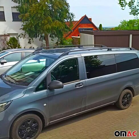 OMAC Roof Rack Rails Cross Bars Set for RAM ProMaster City 2015-2022 Black 4 Pcs in Saudi Arabia