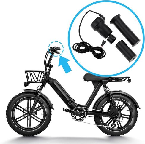 3-Pin Male Connector Bicycle Right Handle 20X Half Twist for 22.5mm Handlebars 24V 36V 48V 52V 60V 72V Cable Length 31cm in Saudi Arabia