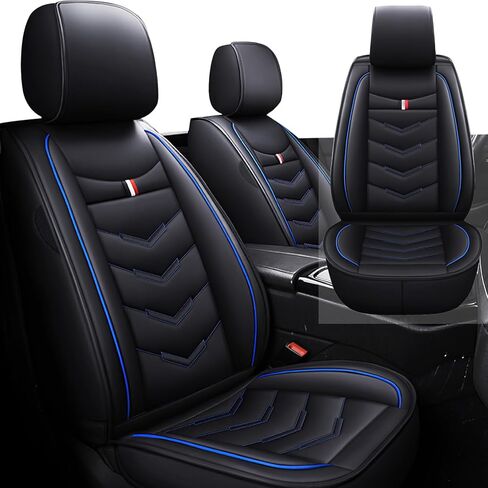 Front Seat Cover for Chevy Camaro 2000-2024, Waterproof Durable Premium Leather Car Seat Protector, Comfortable Anti-Slip Stylish Sport Seat Cover(2 Seats Standard,Black) in Kuwait