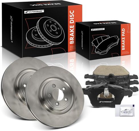 A-Premium 13.98 inch (355mm) Front Vented Disc Brake Rotors + Ceramic Pads Kit Compatible with Select Jaguar Model - XF 2010-2015, XJ 2011-2018, F-Type 2018-2021, XK 2012-2015, XKR 2007-2009, 6-PC Set in Saudi Arabia