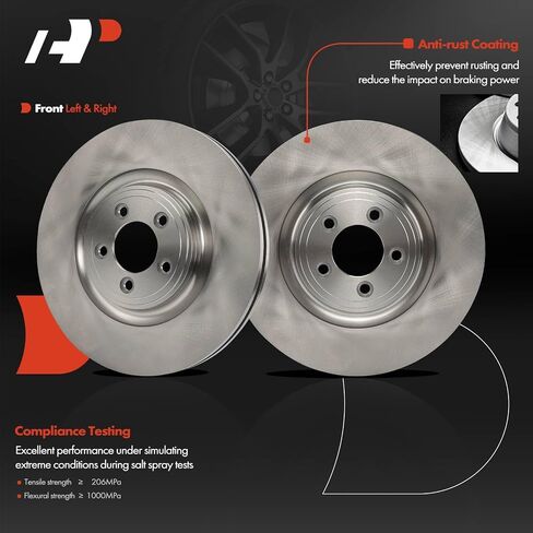 A-Premium 13.98 inch (355mm) Front Vented Disc Brake Rotors + Ceramic Pads Kit Compatible with Select Jaguar Model - XF 2010-2015, XJ 2011-2018, F-Type 2018-2021, XK 2012-2015, XKR 2007-2009, 6-PC Set in Saudi Arabia