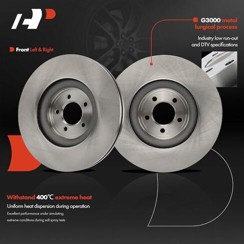 A-Premium 13.98 inch (355mm) Front Vented Disc Brake Rotors + Ceramic Pads Kit Compatible with Select Jaguar Model - XF 2010-2015, XJ 2011-2018, F-Type 2018-2021, XK 2012-2015, XKR 2007-2009, 6-PC Set in Saudi Arabia