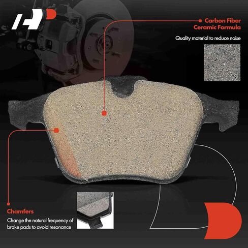 A-Premium 13.98 inch (355mm) Front Vented Disc Brake Rotors + Ceramic Pads Kit Compatible with Select Jaguar Model - XF 2010-2015, XJ 2011-2018, F-Type 2018-2021, XK 2012-2015, XKR 2007-2009, 6-PC Set in Saudi Arabia