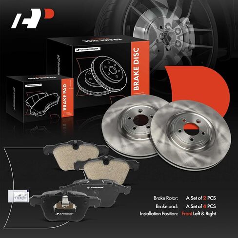 A-Premium 13.98 inch (355mm) Front Vented Disc Brake Rotors + Ceramic Pads Kit Compatible with Select Jaguar Model - XF 2010-2015, XJ 2011-2018, F-Type 2018-2021, XK 2012-2015, XKR 2007-2009, 6-PC Set in Saudi Arabia