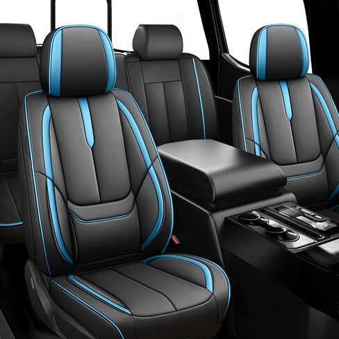 أغطية مقاعد السيارة من ILMO مصممة خصيصًا لسيارة Ford Explorer 2004-2025 - أغطية كراسي السيارات المتوافقة مع الوسائد الهوائية - غطاء مقاعد شامل كليًا (بيج وبني، مجموعة كاملة) in Saudi Arabia