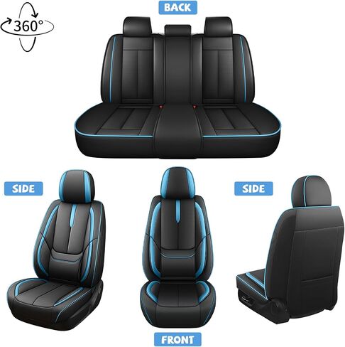 أغطية مقاعد السيارة من ILMO مصممة خصيصًا لسيارة Ford Explorer 2004-2025 - أغطية كراسي السيارات المتوافقة مع الوسائد الهوائية - غطاء مقاعد شامل كليًا (بيج وبني، مجموعة كاملة) in Saudi Arabia