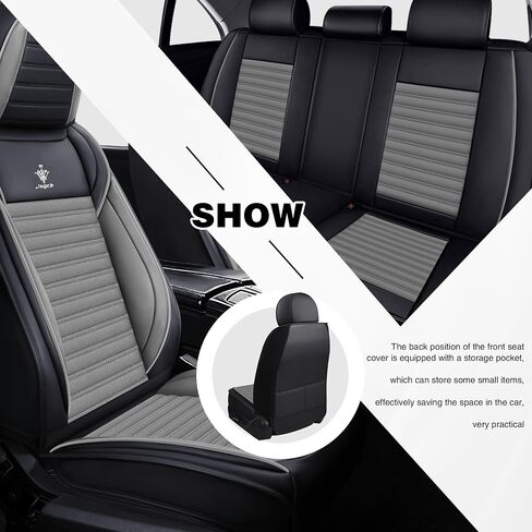 أغطية مقاعد السيارة لسيارة Lexus RX 330 2004-2006 واقي مقعد السيارة من جلد نابا، مضاد للانزلاق ومقاوم للماء وجيد التهوية وسهل التركيب، ملحقات داخلية للسيارات (5 مقاعد، بيج وبني، قياسي) in Kuwait