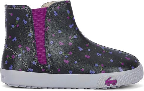 See Kai Run - حذاء رياضي Keegan II للأطفال الصغار، زهور سوداء، مقاس 9.5 in Kuwait