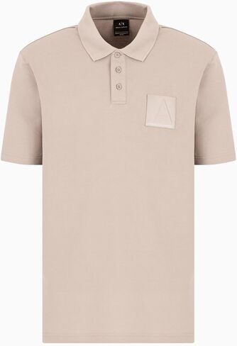 Armani Exchange Men's Limited Edition a Line Logo Stretch Cotton Polo in Saudi Arabia