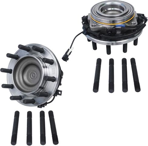 Detroit Axle - 2WD Front 2pc Wheel Bearing Hubs for 11-16 Ford F-450 F-550 Super Duty, 2 Wheel Bearing and Hubs Assembly 2011 2012 2013 2014 2015 2016 Replacement in Saudi Arabia