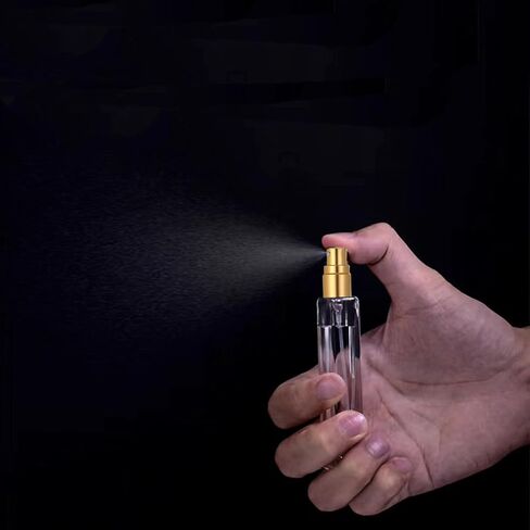 30ml Perfume Spray Bottle, 6PCS Mini Portable Travel Glass Square Spray Bottle,Small Fine Mist Spray Bottle, Refillable Glass Spray Bottle, Sample Spray Bottle (Black, 30ml) in Kuwait