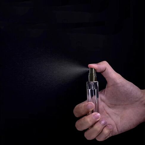 30ml Perfume Spray Bottle, 6PCS Mini Portable Travel Glass Square Spray Bottle,Small Fine Mist Spray Bottle, Refillable Glass Spray Bottle, Sample Spray Bottle (Black, 30ml) in Kuwait