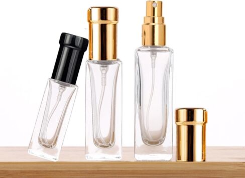 30ml Perfume Spray Bottle, 6PCS Mini Portable Travel Glass Square Spray Bottle,Small Fine Mist Spray Bottle, Refillable Glass Spray Bottle, Sample Spray Bottle (Black, 30ml) in Kuwait