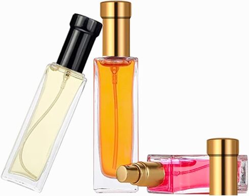 30ml Perfume Spray Bottle, 6PCS Mini Portable Travel Glass Square Spray Bottle,Small Fine Mist Spray Bottle, Refillable Glass Spray Bottle, Sample Spray Bottle (Black, 30ml) in Kuwait
