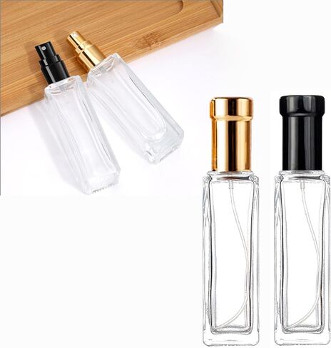 30ml Perfume Spray Bottle, 6PCS Mini Portable Travel Glass Square Spray Bottle,Small Fine Mist Spray Bottle, Refillable Glass Spray Bottle, Sample Spray Bottle (Black, 30ml) in Kuwait
