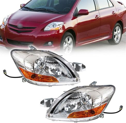 بديل Silscvtt لسيارة Toyota Yaris 2007-2011 سيدان المصابيح الأمامية للسائق الأيسر والجانب الأيمن للراكب 8117052740 8113052750 in Saudi Arabia