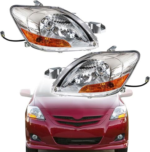 بديل Silscvtt لسيارة Toyota Yaris 2007-2011 سيدان المصابيح الأمامية للسائق الأيسر والجانب الأيمن للراكب 8117052740 8113052750 in Saudi Arabia